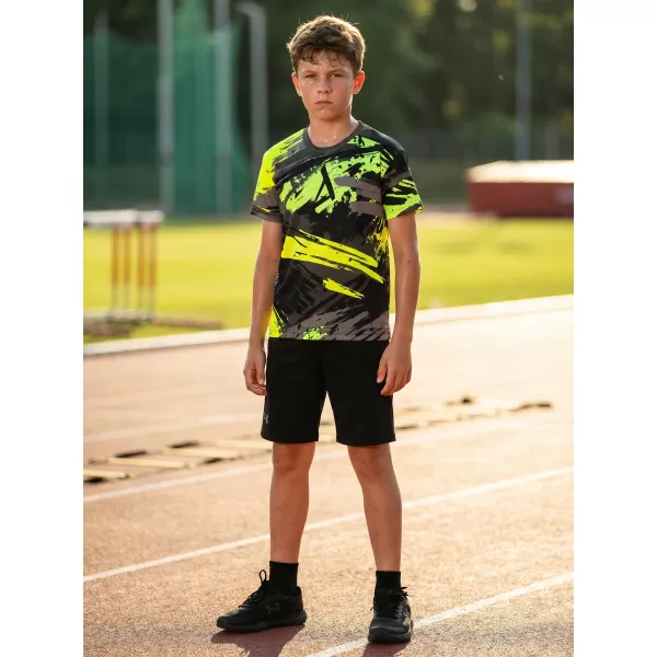  Gyermek prémium funkcionális póló ALTISPORT VOJ/ALK014TR01 FEKETE/ZÖLD 
