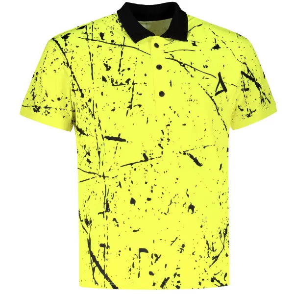  Funkcionális férfi póló prémium gallérral ALTISPORT VOJ/ALM034TR05 NEON SÁRGA 