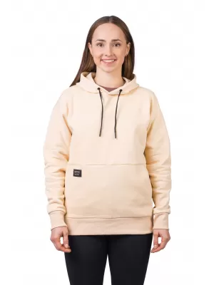 Női pulóver HANNAH SANDY HOODY FEHÉRÍTETT HOMOK