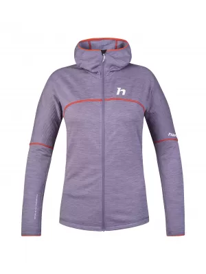 Női pulóver HANNAH MEDA HOODY LEVENDULA SZÜRKE MEL