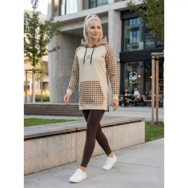  Prémium női funkcionális hosszabbított pulóver ALTISPORT VOJ/ALW048MI03 BARNA 