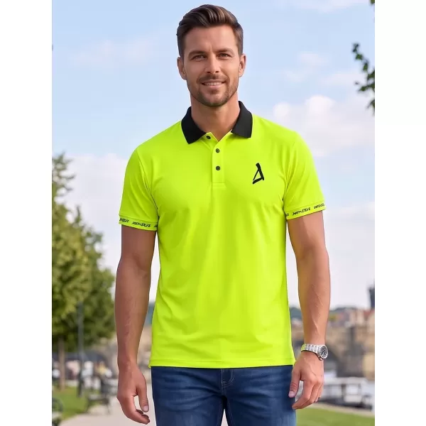  Funkcionális férfi póló prémium gallérral ALTISPORT VOJ/ALM000TR05 NEON SÁRGA 