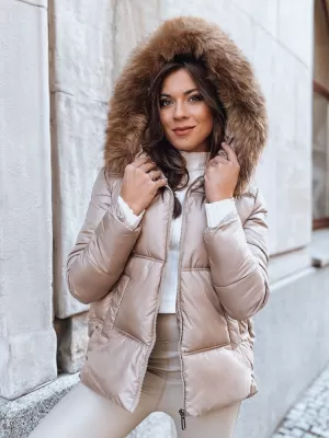 Női kabát DSTREET SPARKLE TY3948 KARAMELLA