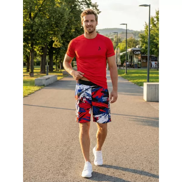  Férfi prémium funkcionális rövidnadrág zsebek nélkül ALTISPORT VOJ/ALM036KRA02 CSEH 
