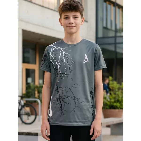  Gyermek prémium funkcionális póló ALTISPORT VOJ/ALK004TR01 GRAFIT 