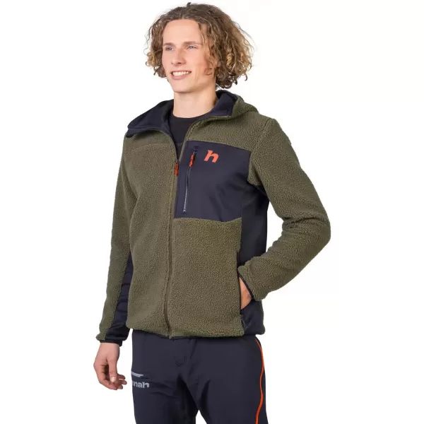  Férfi pulóver HANNAH KODIAK HOODY BOROSTYÁN ZÖLD/ANTRACIT 