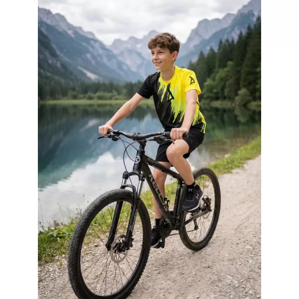  Gyermek prémium funkcionális póló ALTISPORT VOJ/ALK006TR01 FEKETE ÉS SÁRGA 