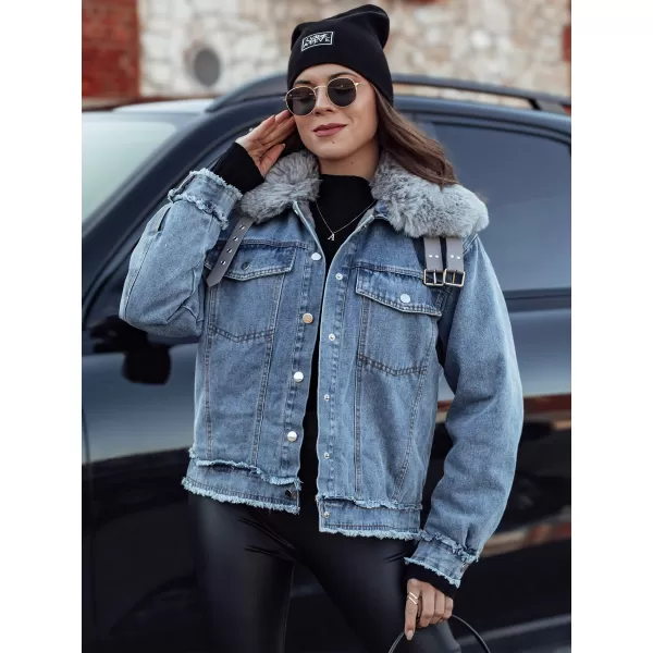 Női kabát DSTREET FURDENIM TY4755 VILÁGOSKÉK 