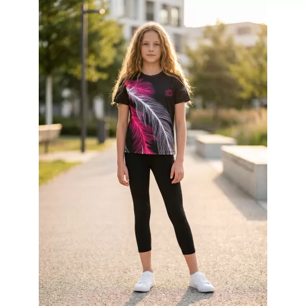  Gyermek prémium funkcionális póló ALTISPORT VOJ/ALK001TR01 FEKETE/RÓZSASZÍN 