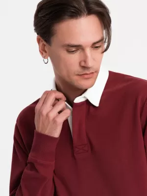 Férfi pulóver OMBRE OM-SSNZ-0132 GESZTENYEBARNA