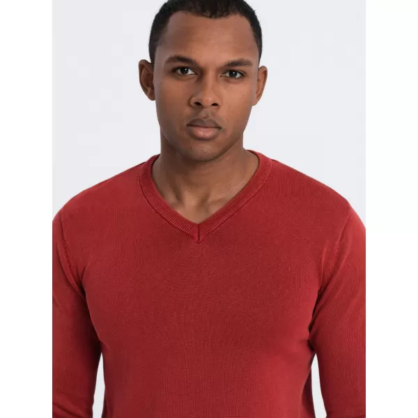  Férfi pulóver OMBRE OM-SWOS-0108 PIROS 