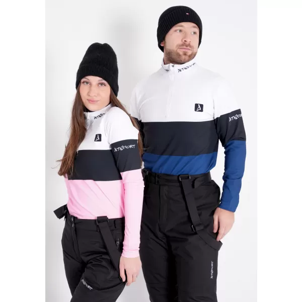  Férfi funkcionális Thermo pulóver prémium ALTISPORT VOJ/ALM051TER03 FEHÉR -BLUE 