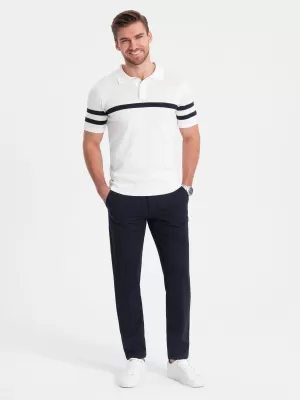Nadrág OMBRE OM-PACP-0191 SÖTÉTKÉK