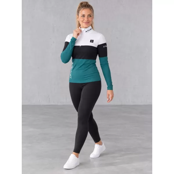  Női funkcionális Thermo pulóver prémium ALTISPORT VOJ/ALW051TER03 FEHÉR -ZÖLD 