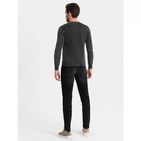  Férfi pulóver OMBRE OM-SWOS-0108 FEKETE 