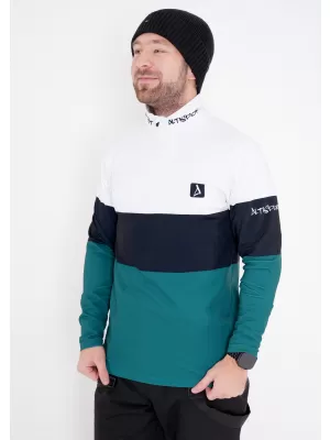 Férfi funkcionális Thermo pulóver prémium ALTISPORT VOJ/ALM051TER03 FEHÉR -ZÖLD