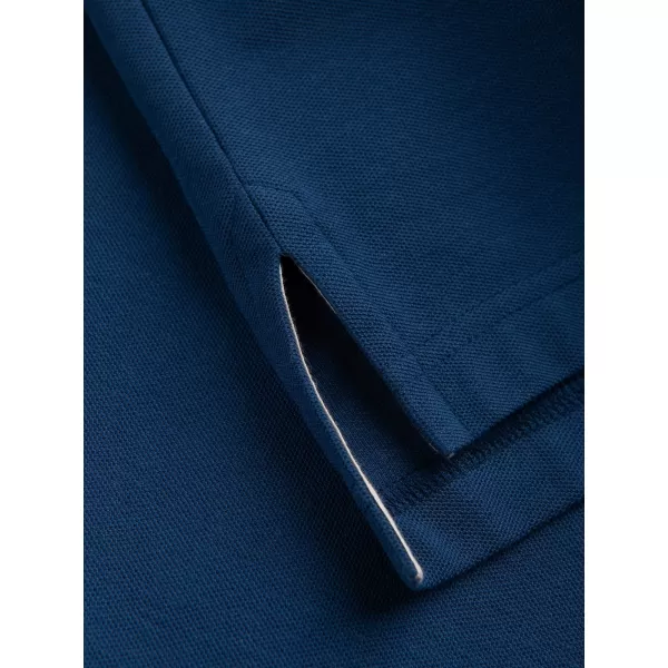  Mens t -phirt gallérral OMBRE S1374 SÖTÉTKÉK 