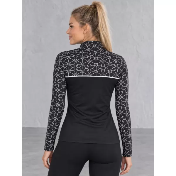  Női funkcionális Thermo pulóver prémium ALTISPORT VOJ/ALW053TER03 FEKETE -FEHÉR 