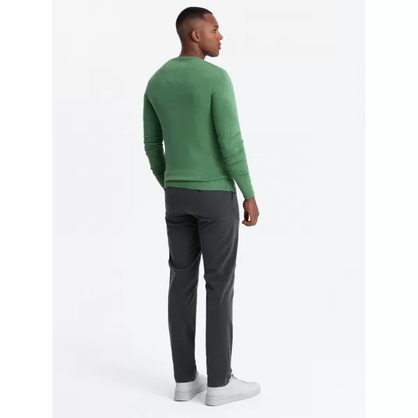  Férfi pulóver OMBRE OM-SWBS-0106 ZÖLD 