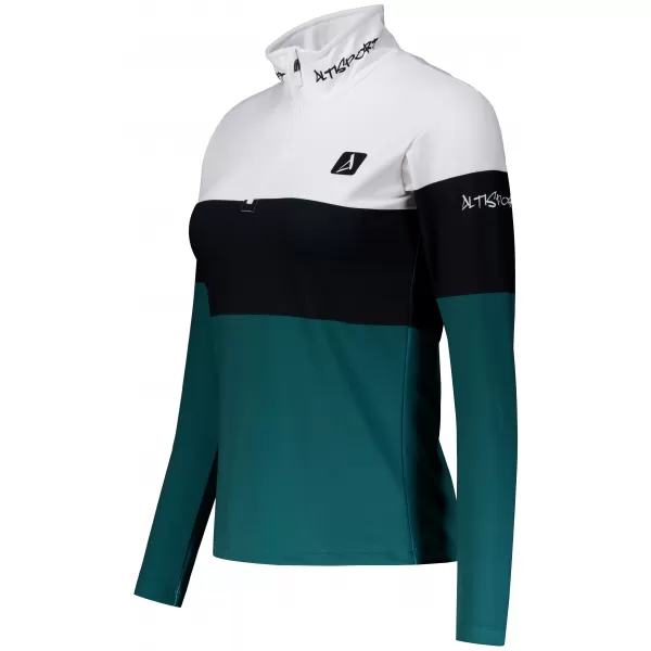  Női funkcionális Thermo pulóver prémium ALTISPORT VOJ/ALW051TER03 FEHÉR -ZÖLD 