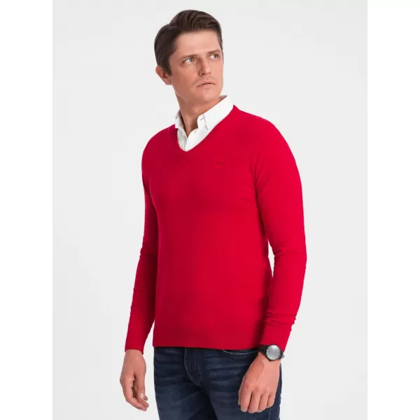  Férfi pulóver OMBRE OM-SWSW-0102 PIROS 