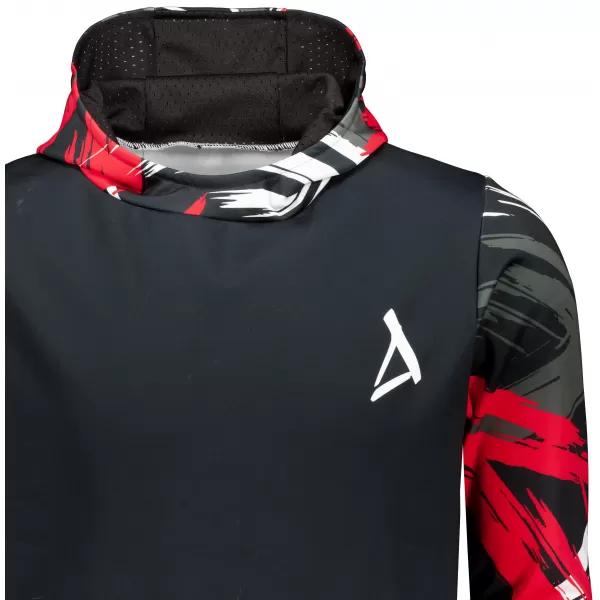  Férfi prémium funkcionális pulóver ALTISPORT VOJ/ALM039MI01 FEKETE ÉS PIROS 
