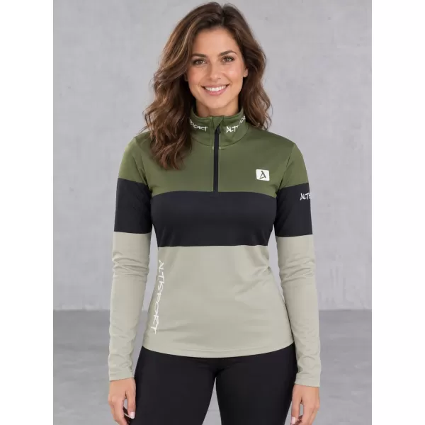  Női funkcionális Thermo pulóver prémium ALTISPORT VOJ/ALW051TER03 KHAKI 