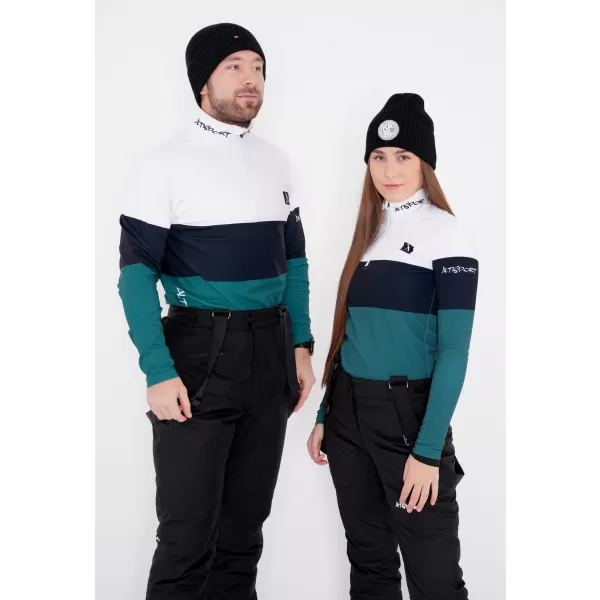  Női funkcionális Thermo pulóver prémium ALTISPORT VOJ/ALW051TER03 FEHÉR -ZÖLD 