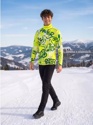 Férfi funkcionális Thermo pulóver prémium ALTISPORT VOJ/ALM054TER03 FLUÓ