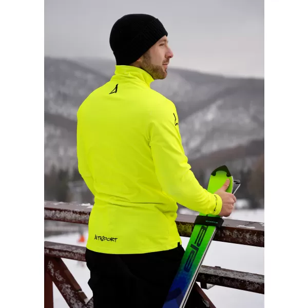  Férfi funkcionális Thermo pulóver prémium ALTISPORT VOJ/ALM000TER03 NEONSÁRGA 