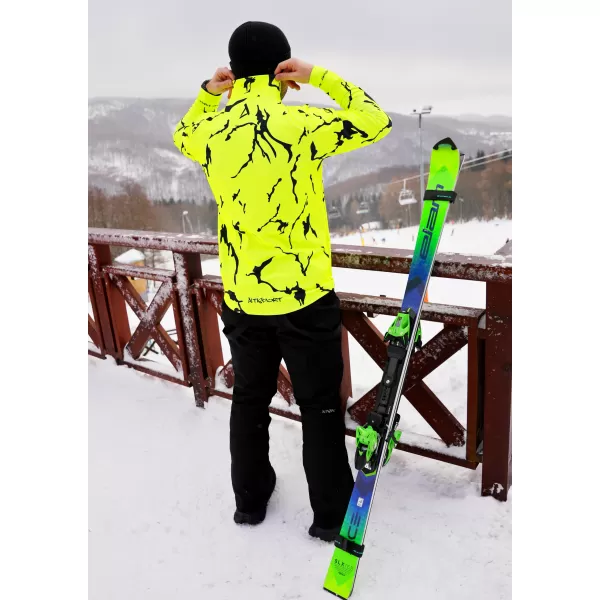  Férfi funkcionális Thermo pulóver prémium ALTISPORT VOJ/ALM052TER03 NEONZÖLD 