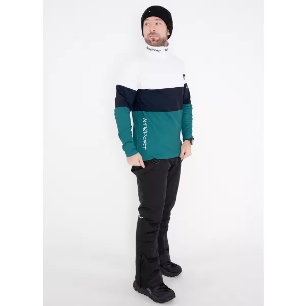  Férfi funkcionális Thermo pulóver prémium ALTISPORT VOJ/ALM051TER03 FEHÉR -ZÖLD 