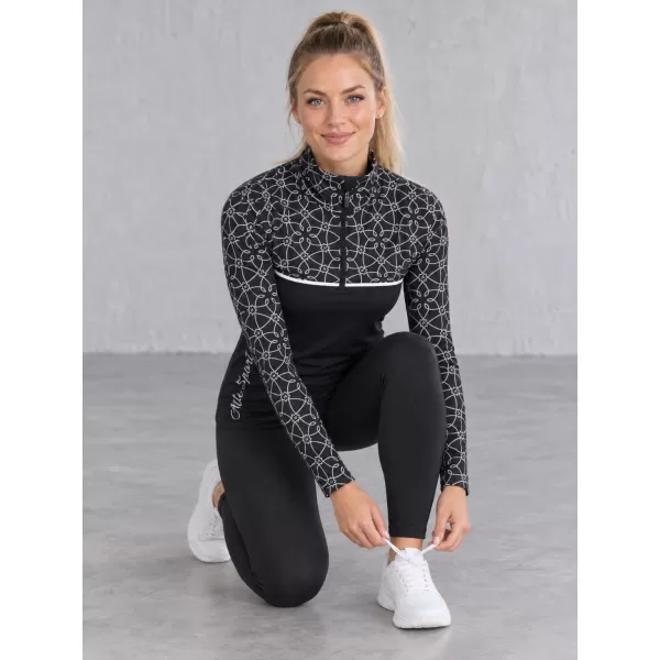  Női funkcionális Thermo pulóver prémium ALTISPORT VOJ/ALW053TER03 FEKETE -FEHÉR 