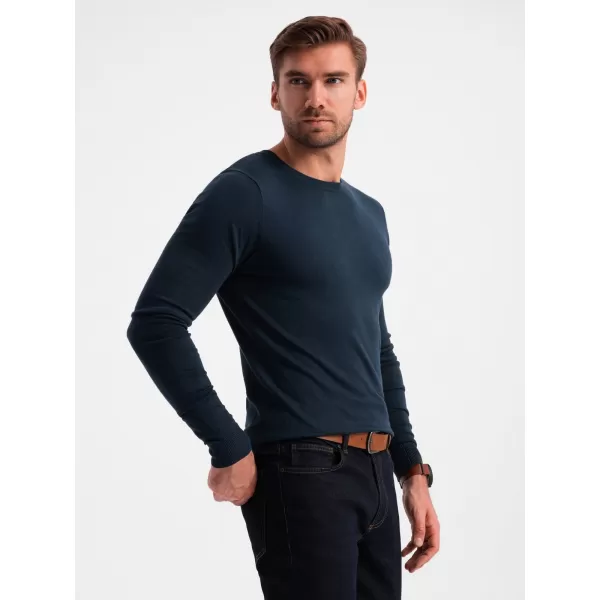  Férfi pulóver OMBRE OM-SWBS-0106 SÖTÉTKÉK 