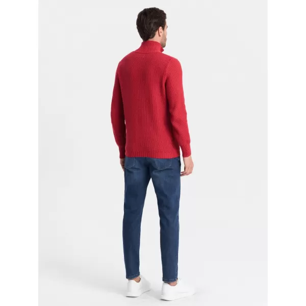  Férfi pulóver OMBRE OM-SWZS-0105 PIROS 