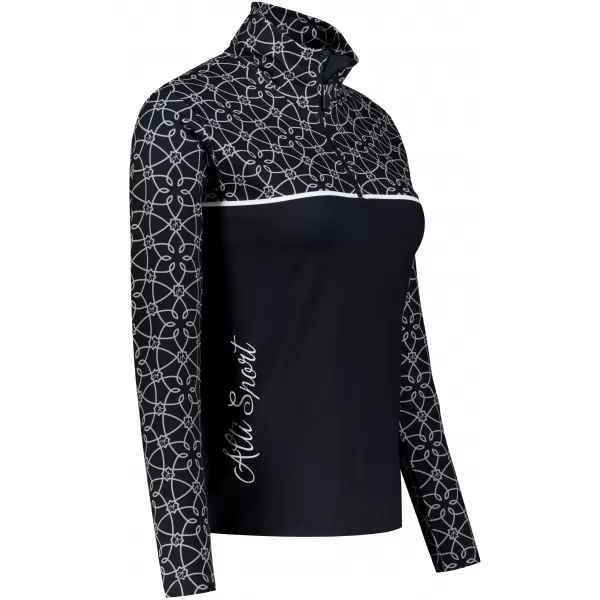  Női funkcionális Thermo pulóver prémium ALTISPORT VOJ/ALW053TER03 FEKETE -FEHÉR 