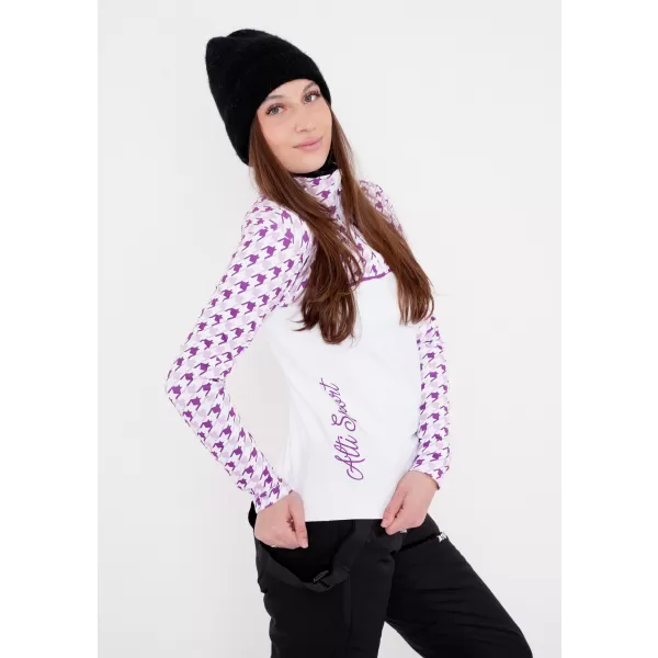  Női funkcionális Thermo pulóver prémium ALTISPORT VOJ/ALW048TER03 FEHÉR/LILA 