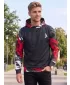 Férfi prémium funkcionális pulóver ALTISPORT VOJ/ALM039MI01 FEKETE ÉS PIROS