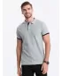 Mens t -phirt gallérral OMBRE OM-POSS-0113 SZÜRKE