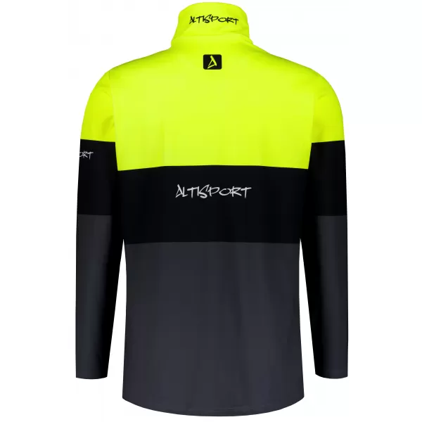  Férfi funkcionális Thermo pulóver prémium ALTISPORT VOJ/ALM051TER03 NEON SÁRGA/SZÜRKE 