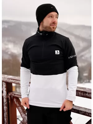 Férfi funkcionális Thermo pulóver prémium ALTISPORT VOJ/ALM051TER03 FEKETE -FEHÉR