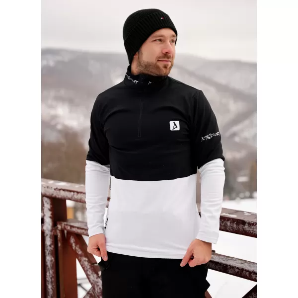  Férfi funkcionális Thermo pulóver prémium ALTISPORT VOJ/ALM051TER03 FEKETE -FEHÉR 