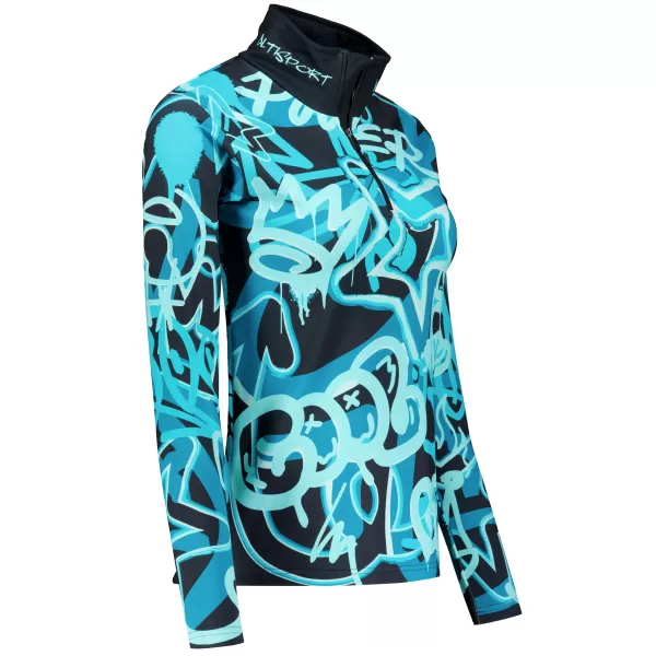  Női funkcionális Thermo pulóver prémium ALTISPORT VOJ/ALW054TER03 FEKETE -BLUE 