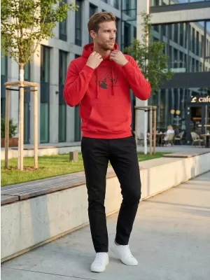 Férfi pulóver ALTISPORT ALM172JN796 PIROS