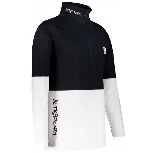  Férfi funkcionális Thermo pulóver prémium ALTISPORT VOJ/ALM051TER03 FEKETE -FEHÉR 