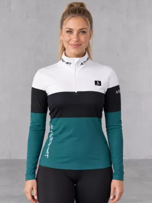 Női funkcionális Thermo pulóver prémium ALTISPORT VOJ/ALW051TER03 FEHÉR -ZÖLD