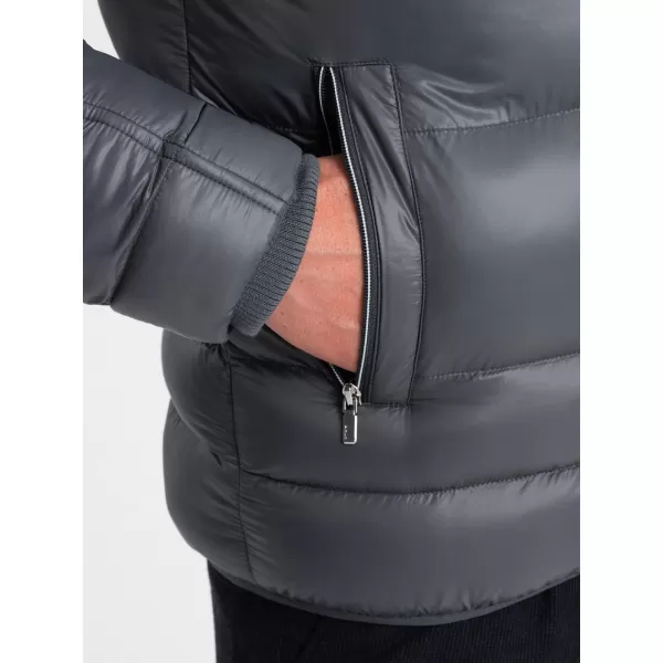  Férfi téli kabát OMBRE OM-JAHP-22FW-010 GRAFIT 