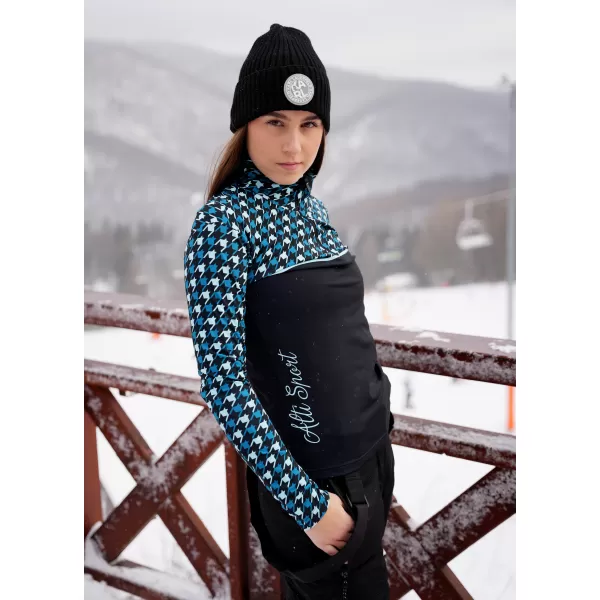  Női funkcionális Thermo pulóver prémium ALTISPORT VOJ/ALW048TER03 FEKETE -BLUE 