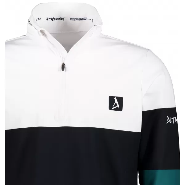  Férfi funkcionális Thermo pulóver prémium ALTISPORT VOJ/ALM051TER03 FEHÉR -ZÖLD 
