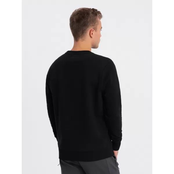  Férfi pulóver OMBRE OM-SSPS-0156 FEKETE 
